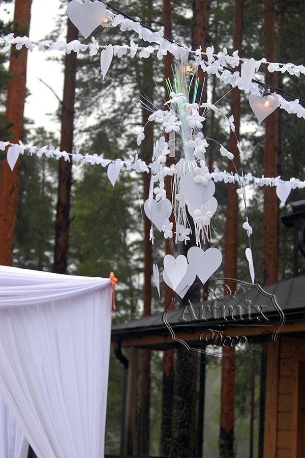 Свадебный декор на территории загородного комплекса "Лесная Рапсодия"