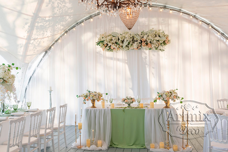 Свадебное оформление шатра Villa Verde