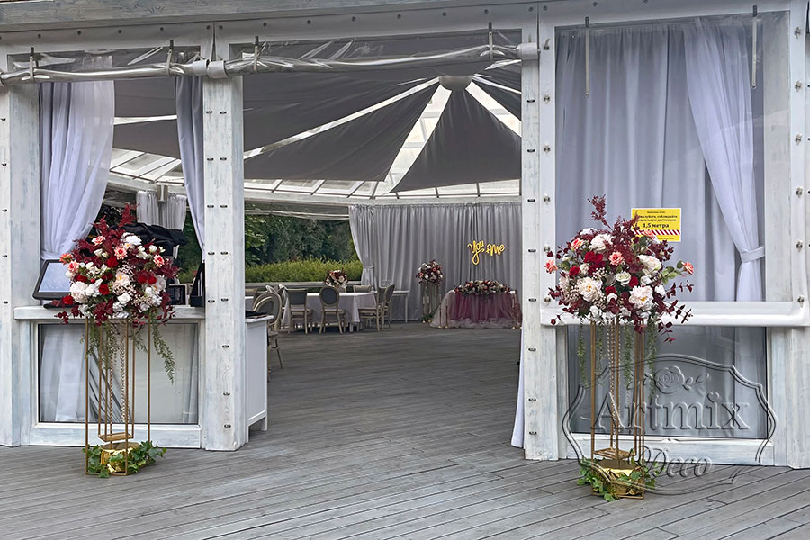 Свадебное оформление в шатре ресторана "Пирс", Диво остров