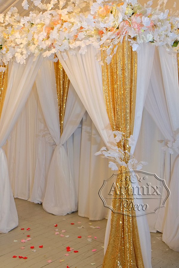 Детали декора свадебной арки