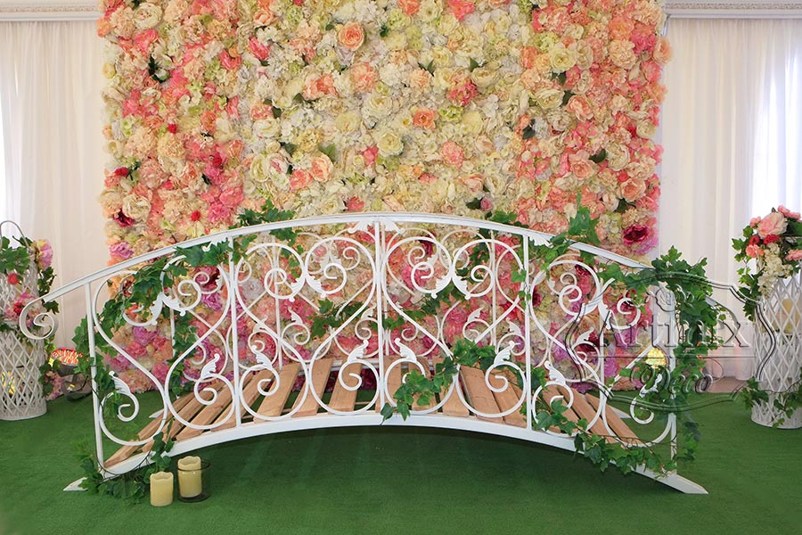 Мостик с цветочным панно "Летний сад"