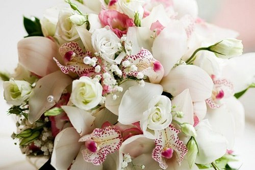 Свадебный букет невесты из орхидей 