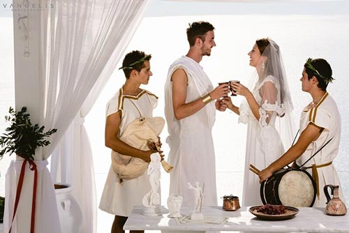 Необычная свадьба в древнеримском стиле